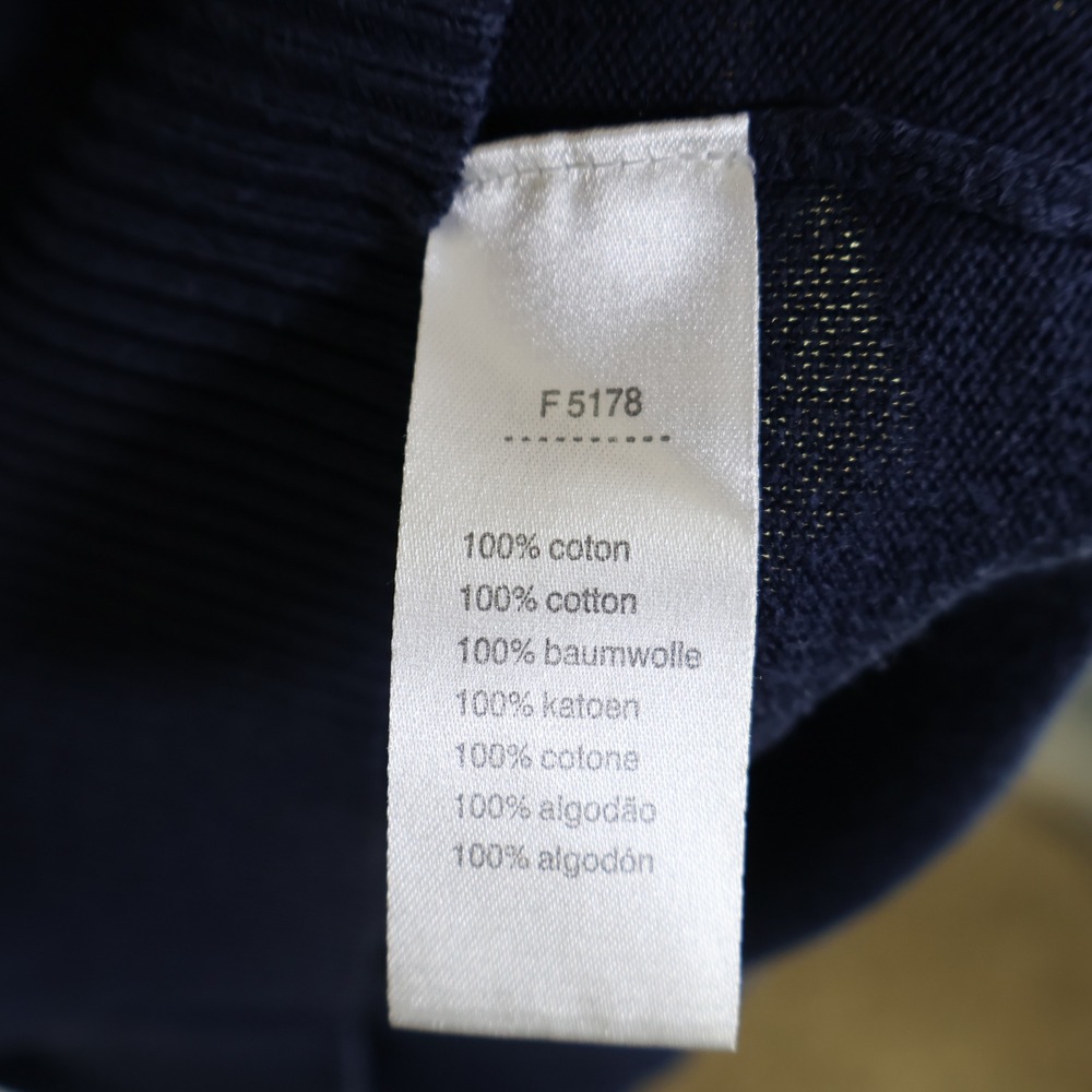 Lacoste V-Neck Sweater Size 5/Large Preppy Classic Navy Blue Cotton Knit Logo - Picture 4 of 12